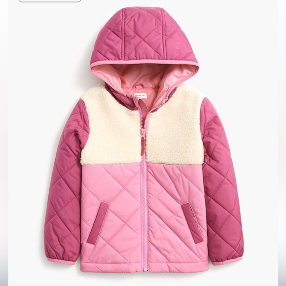 Crewcuts Kids Sherpa Hooded Puffer Jacket
